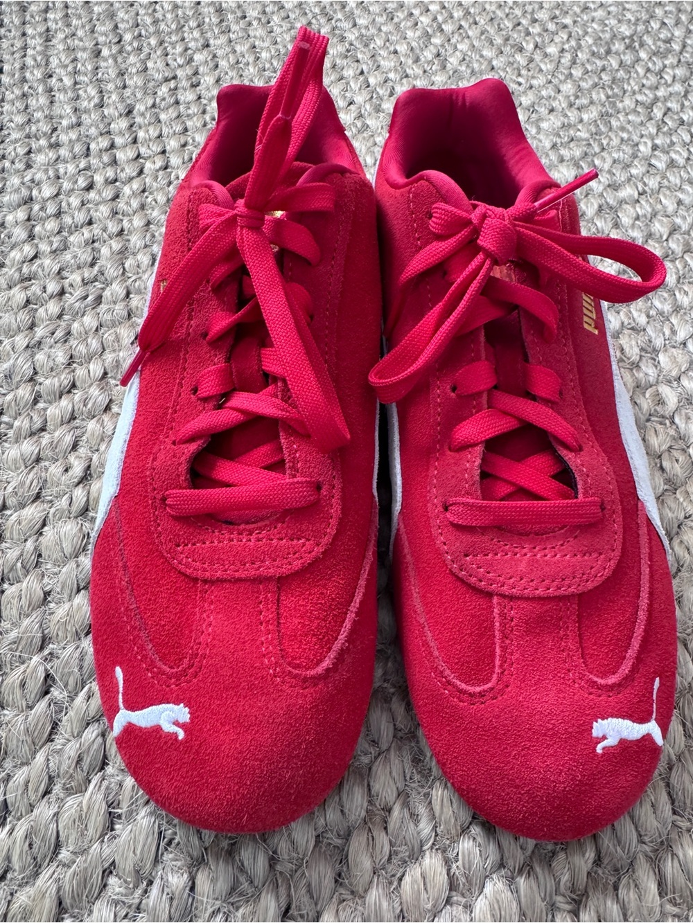 PUMA Speedcat OG Red & White Suede Sneakers men 8 women 9.5